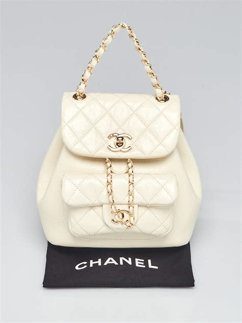 chanel white cruise backpack|authentic Chanel backpack.